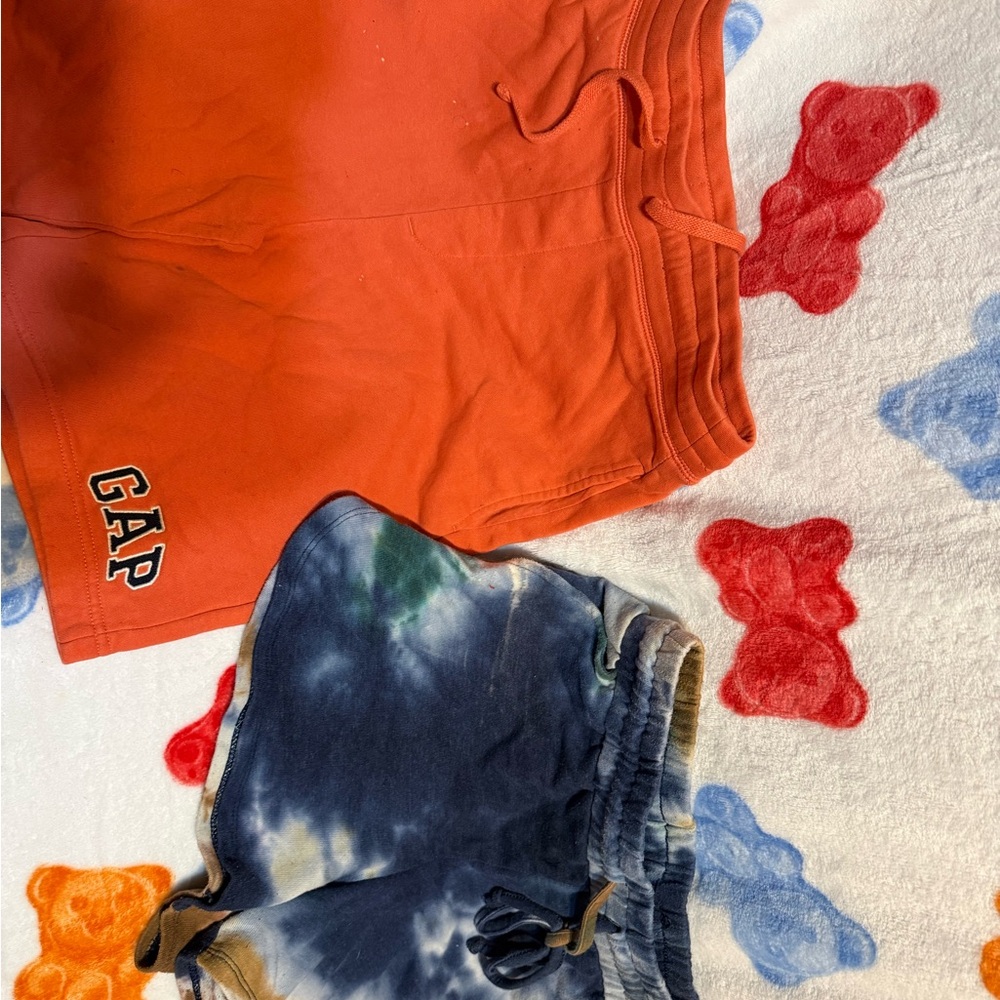 GAP Orange and Blue Tie-Dye Shorts Set